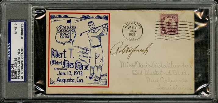 Bobby Jones Signed Augusta National Golf Club Robert T. (Bobby) Jones Course First Day Cover